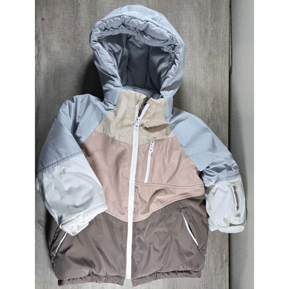 Zara Kids Colorblock Hooded Puffer Jacket Size 4–5‎ Years 110cm
